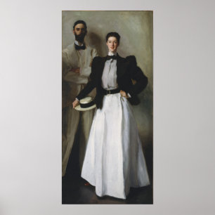 John Singer Sargent - Portrait von Mr. & Mrs Stoke Poster