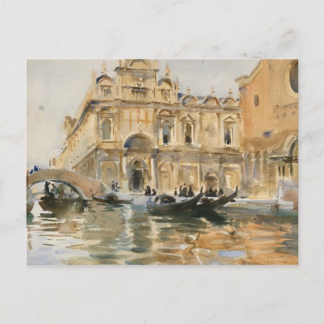 John Singer Sargent - Rio dei Mendicanti, Venedig Postkarte (Vorderseite)