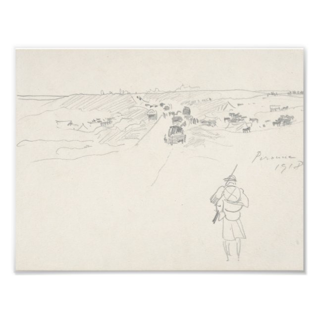 John Singer Sargent - Road at Peronne Fotodruck (Vorne)