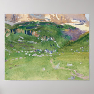 John Singer Sargent - Sellar Alp, Dolomiten Poster