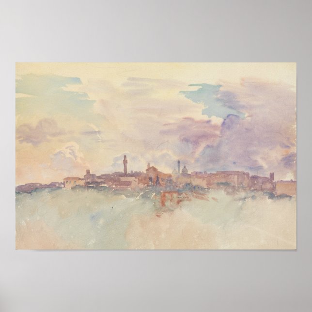 John Singer Sargent - Siena Poster (Vorne)