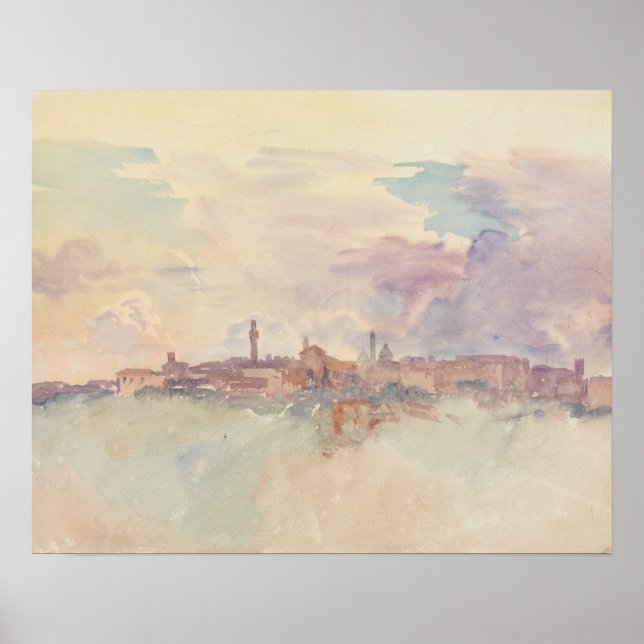 John Singer Sargent - Siena Poster (Vorne)