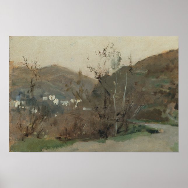 John Singer Sargent - Spanische Landschaft Poster (Vorne)