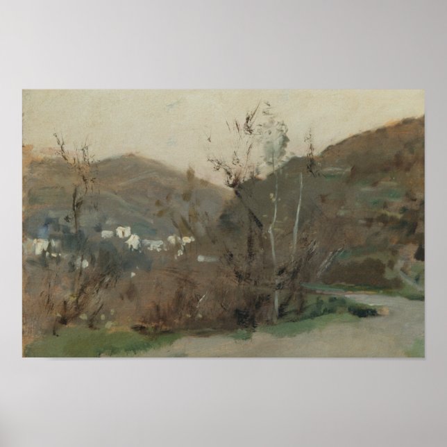 John Singer Sargent - Spanische Landschaft Poster (Vorne)