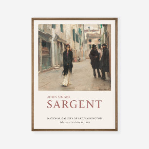 John Singer Sargent Straße in Venedig Kunstausstel Poster