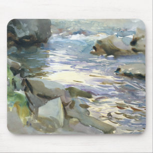 John Singer Sargent - Stream and Rocks Mousepad