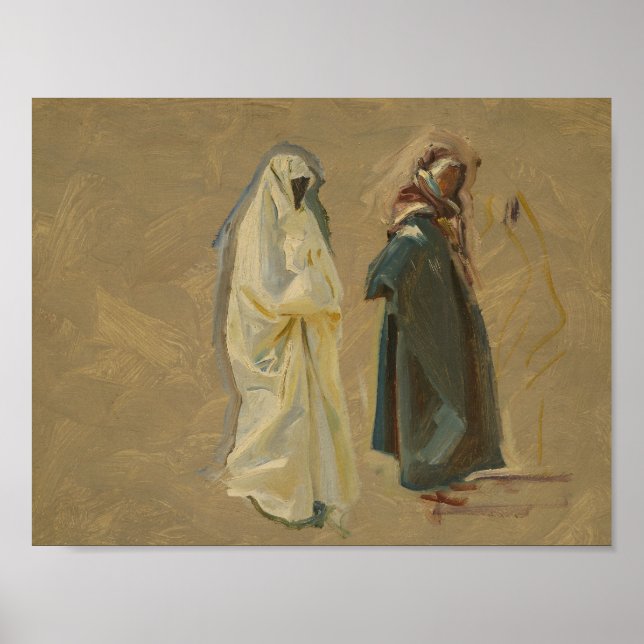 John Singer Sargent - Studie über zwei Beduinen Poster (Vorne)