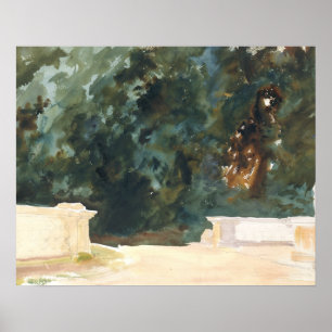 John Singer Sargent - Terrasse und Garten Poster