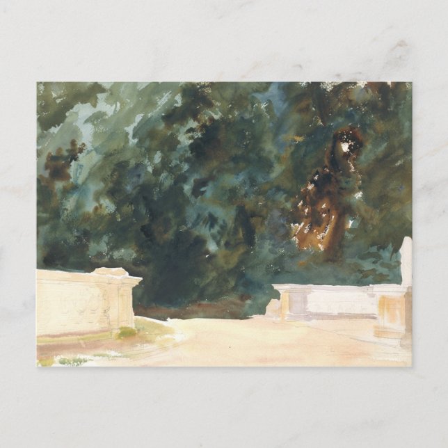 John Singer Sargent - Terrasse und Garten Postkarte (Vorderseite)