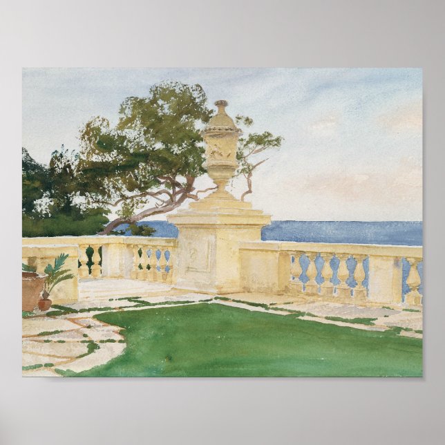 John Singer Sargent - Terrasse, Vizcaya Poster (Vorne)