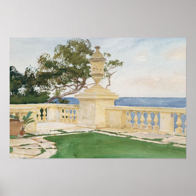 John Singer Sargent - Terrasse, Vizcaya Poster (Vorne)