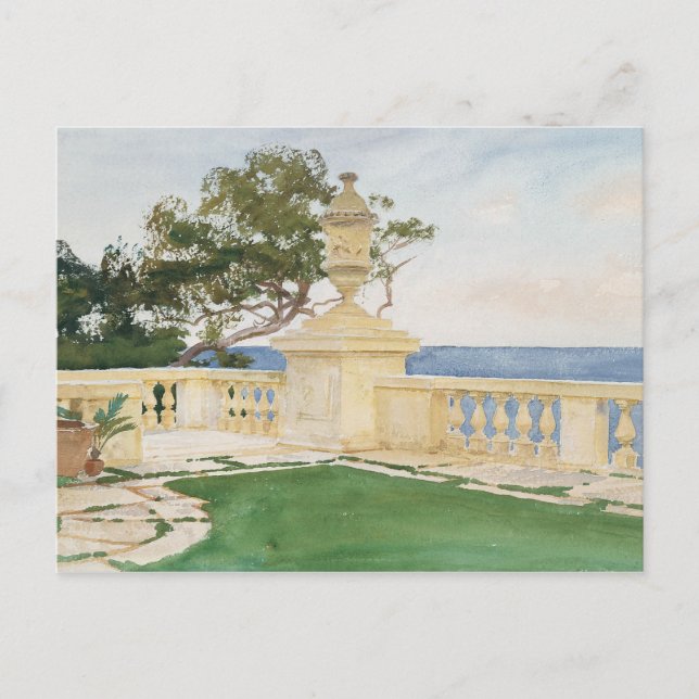 John Singer Sargent - Terrasse, Vizcaya Postkarte (Vorderseite)