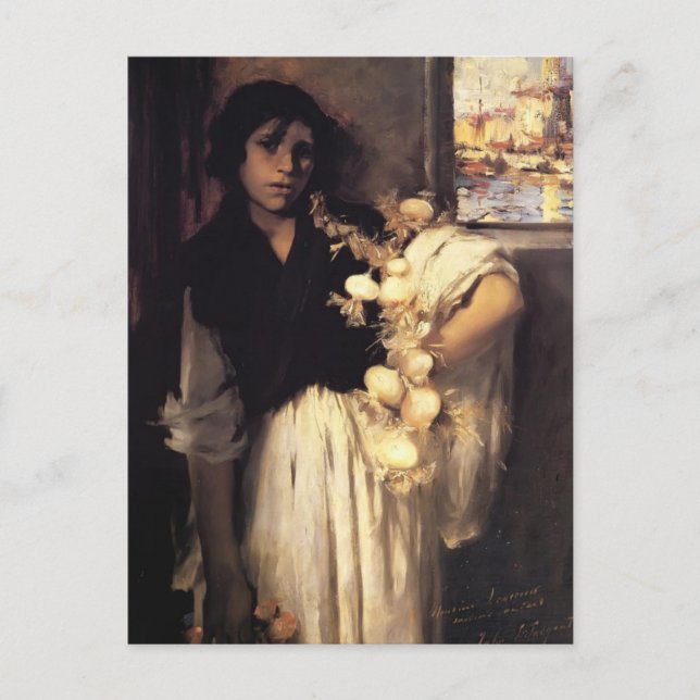 John Singer Sargent - Venezianische Zwiebelverkäuf Postkarte (Vorderseite)