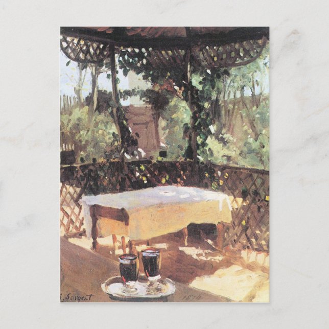 John Singer Sargent - Zwei Weingläser Postkarte (Vorderseite)