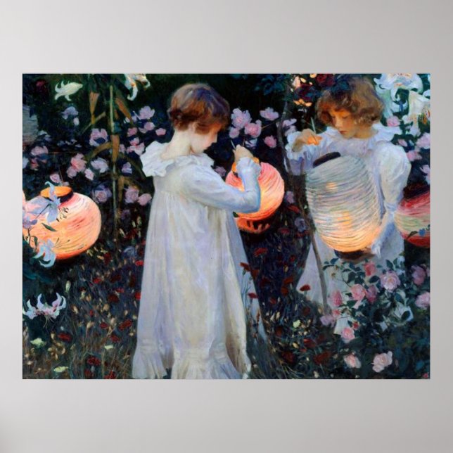 John Singer Sargent's Carnation, Lily, Lily, Rose Poster (Vorne)