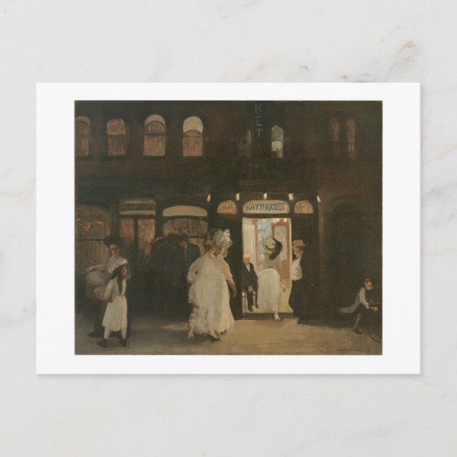 John Sloan, The Haymarket, Sixth Avenue Postkarte (Vorderseite)