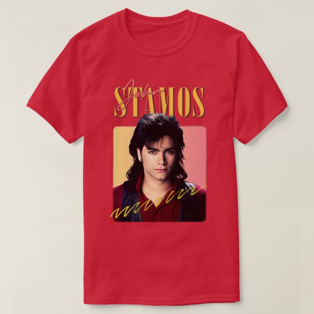 John Stamos 80er Ästhetische Gestaltung T-Shirt (Design vorne)