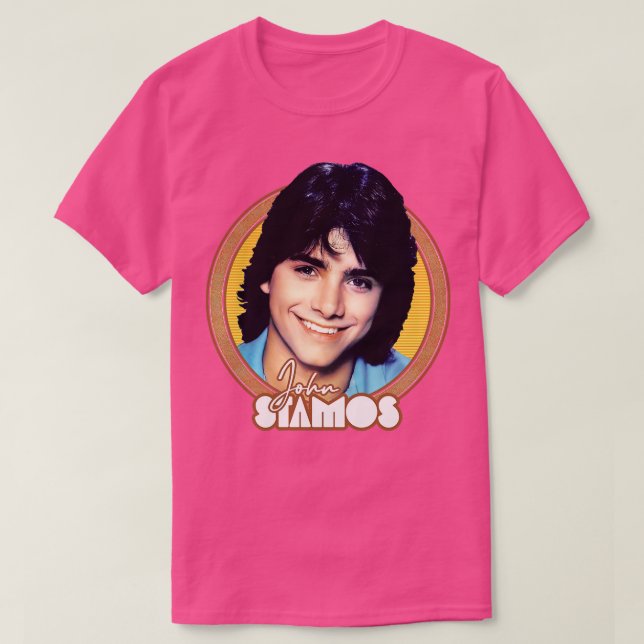 John Stamos Retro Fan Art T-Shirt (Design vorne)