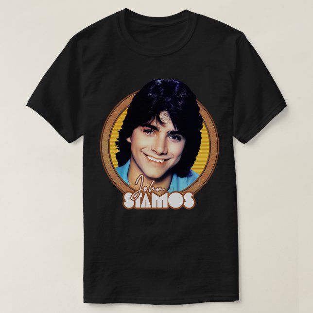 John Stamos Retro Fan Art T-Shirt (Design vorne)