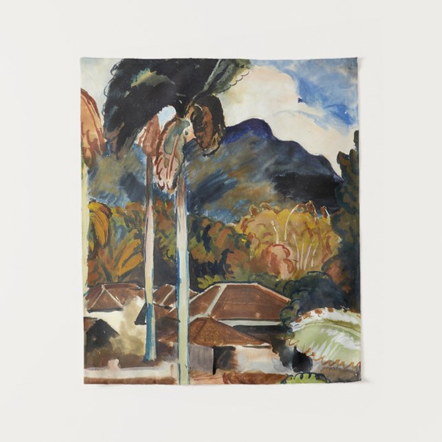 John Sten - Java, Fine Art Malerei Wandteppich (Vorderseite)