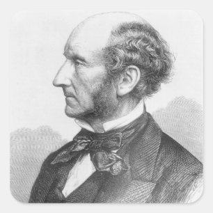 John Stuart Mill Quadratischer Aufkleber