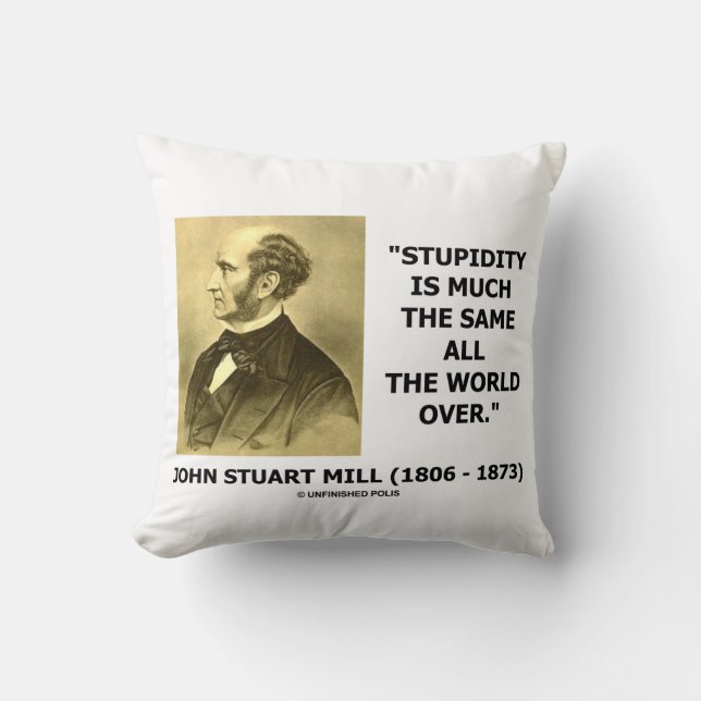 John Stuart Mill Stupidity Much The Same World Qte Kissen (Vorderseite)