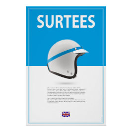 John Surtees Helmet Poster