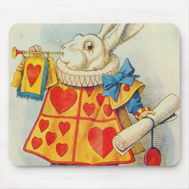 John Tenniel | Weißes Kaninchen Mousepad (Vorne)
