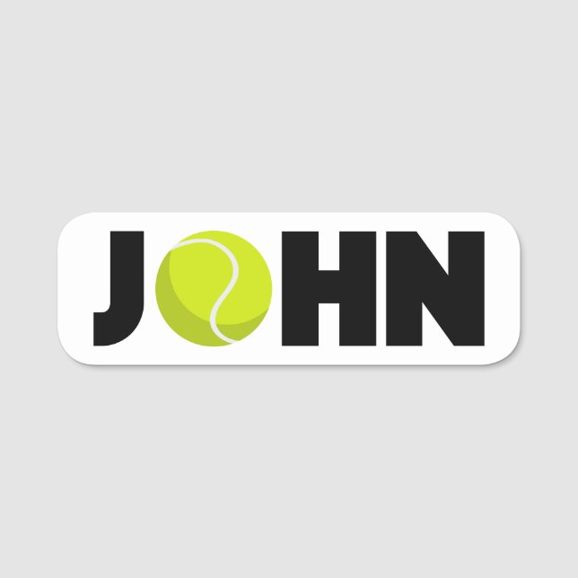 John Tennis Name Tag Namensschild (Vorderseite)