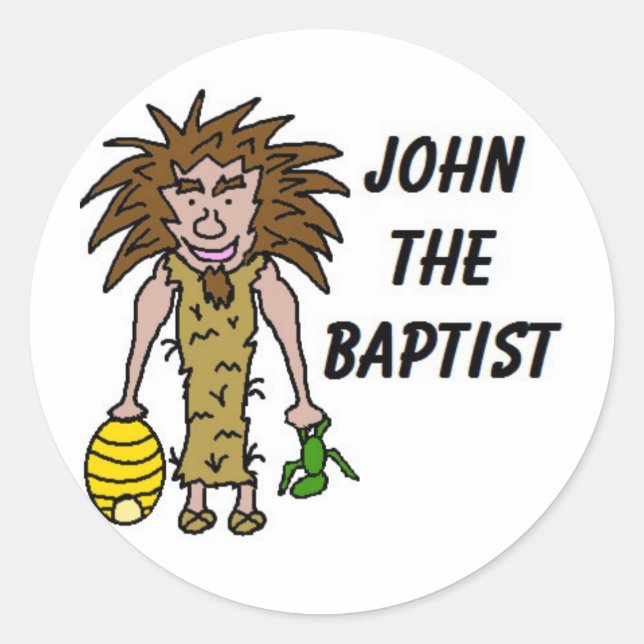 John The Baptist Clipart Runder Aufkleber (Vorderseite)