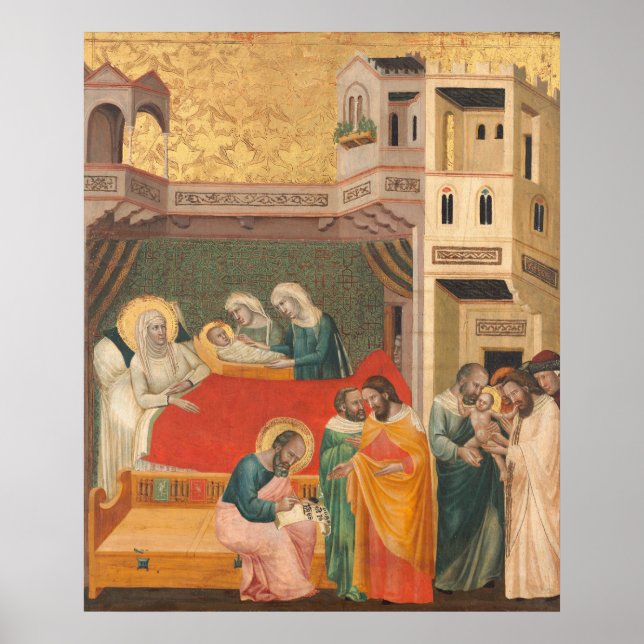 John the Baptist Giovanni Baronzio Kunstposter Poster (Vorne)