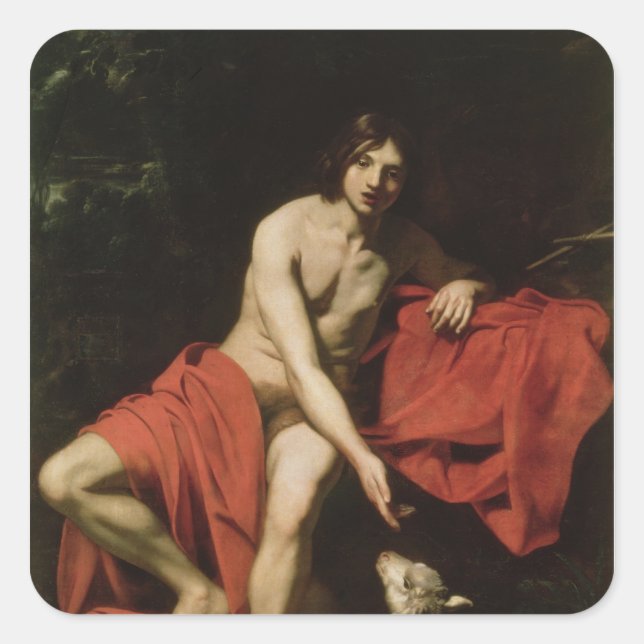 John the Baptist Quadratischer Aufkleber (Vorderseite)