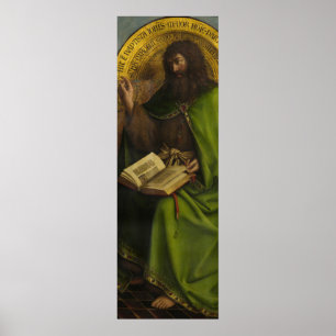John the Baptist, The Gent Altarpiece von van Eyck Poster