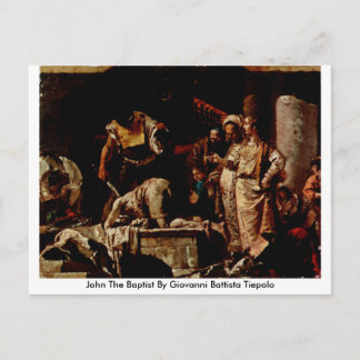 John The Baptist von Giovanni Battista Tiepolo Postkarte