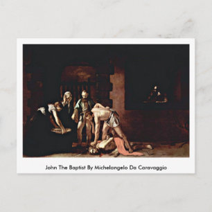 John The Baptist von Michelangelo Da Caravaggio Postkarte