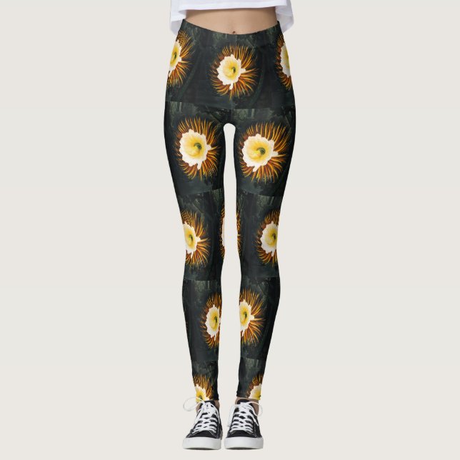John Thornton The Night-Blaswing Cereus Botanical Leggings (Vorderseite)