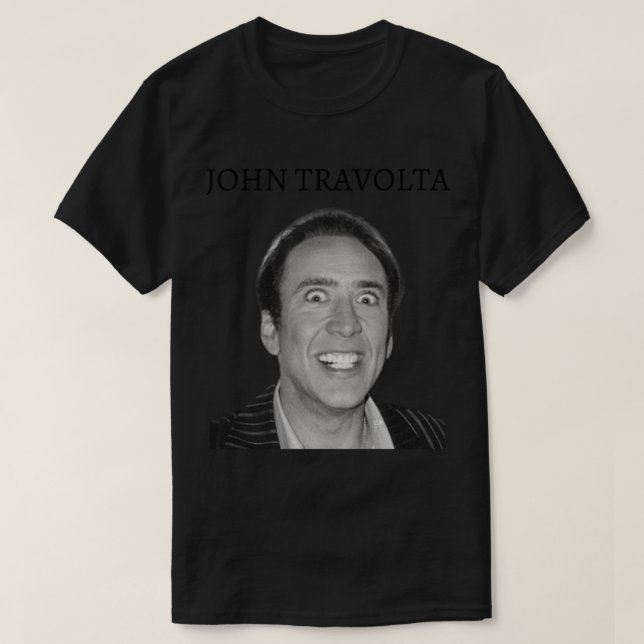 john travolta nicolas cage Shirt FUNNY MEME (Design vorne)