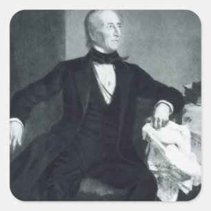 John Tyler, 10. Präsident der Vereinigten Staaten  Quadratischer Aufkleber
