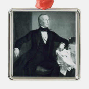 John Tyler, 10. Präsident der Vereinigten Staaten Silbernes Ornament