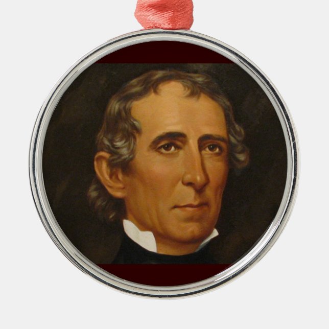 John Tyler 10. Silbernes Ornament (Vorne)