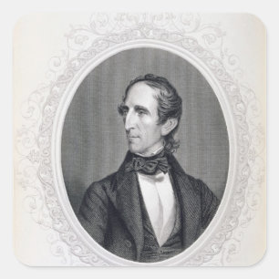 John Tyler Quadratischer Aufkleber