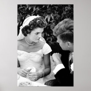 John und Jackie Kennedy bei ihrer Hochzeit - 1953 Poster