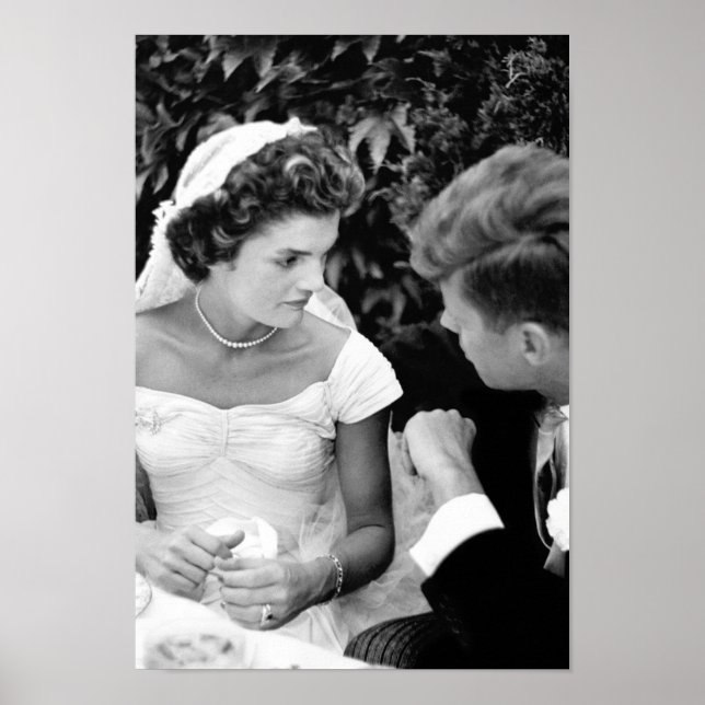 John und Jackie Kennedy bei ihrer Hochzeit - 1953 Poster (Vorne)