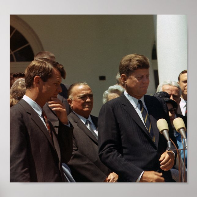 John und Robert Kennedy mit J. Edgar Hoover Poster (Vorne)