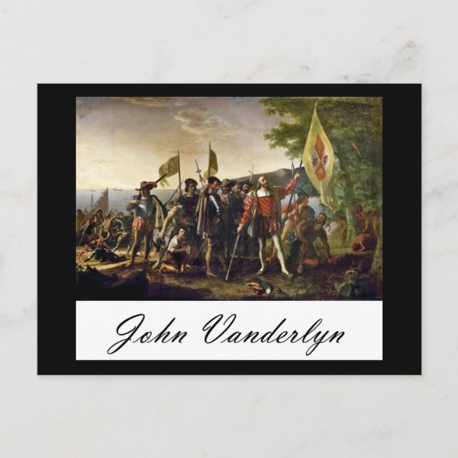 John Vanderlyn Landing of Columbus Postkarte (Vorderseite)