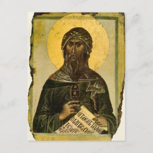 John von Damaskus Orthodox Icon Postkarte