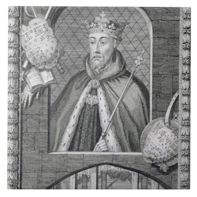 John von hagem, Herzog von Lancaster (1340-99) Fliese (Vorderseite)