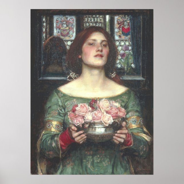 John W Waterhouse - Gather Ye Rosenknospe (1908) Poster (Vorne)