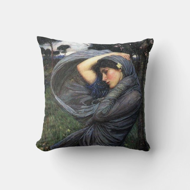 John W. Waterhouse Pre-Raphaelite Boreas Pillow Kissen (Vorderseite)