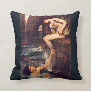 John W. Waterhouse Pre-Raphaelite Siren Pillow Kissen